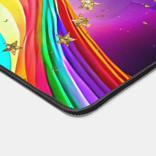 Groovy Rainbow Modern Abstrakt Schreibtischunterlage (Ecke)