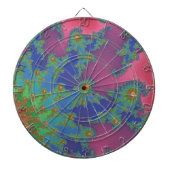 Groovy Rainbow Seepferde Fraktal Art Dartscheibe (vorne)