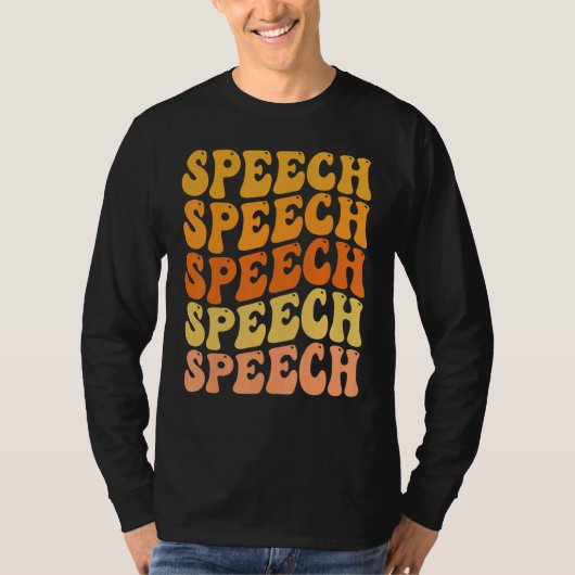 Groovy Rainbow Speechie Sprachpathologe T-Shirt (Vorderseite)