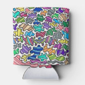 Groovy Rainbow Spritzer Design kann kühler Dosenkühler (Rückseite)