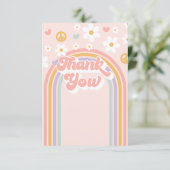 Groovy Rainbow Vielen Dank Dankeskarte (Stehend Vorderseite)