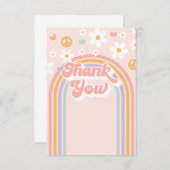 Groovy Rainbow Vielen Dank Dankeskarte (Vorne/Hinten)