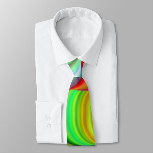 Groovy Rainbow Waves Design Krawatte (Gebunden)
