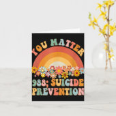 Groovy Rainbow You 988 Suicide Prevention A Karte (Gelbe Blume)