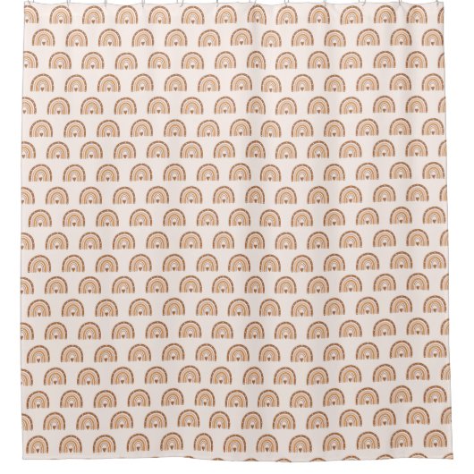 Groovy Rainbows Curtain Terracotta Copper Style Duschvorhang (Vorderseite)