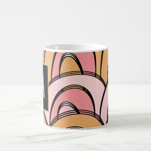 Groovy Rainbows Muster Orange Pink Kaffeetasse (Mittel)