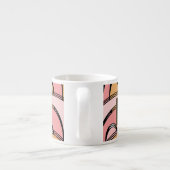 Groovy Rainbows Orange Pink Pattern Espressotasse (Rückseite)