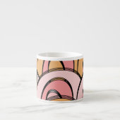 Groovy Rainbows Orange Pink Pattern Espressotasse (Vorderseite)