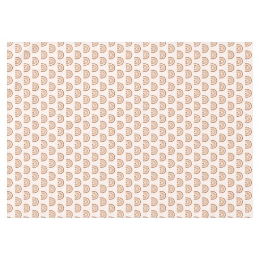 Groovy Rainbows Tablecloth Terracotta Copper Touch Tischdecke (Vorderseite (Horizontal))