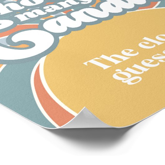 Groovy rät wie viele Candies Retro Showspiele Poster (Ecke)