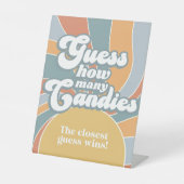 Groovy rät wie viele Candies Retro Showspiele Sockelschild (Vorderseite)