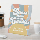 Groovy rät wie viele Candies Retro Showspiele Sockelschild (In SItu)