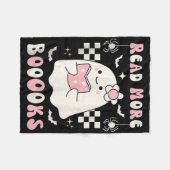 Groovy Read more Bücher Niedlich Ghost Boo Funny H Fleecedecke (Vorderseite (Horizontal))