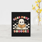 Groovy Read more Bücher Niedlich Ghost Boo Funny H Karte (Gelbe Blume)