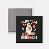 Groovy Read more Bücher Niedlich Ghost Boo Funny H Magnet (Vorderseite/Rückseite)