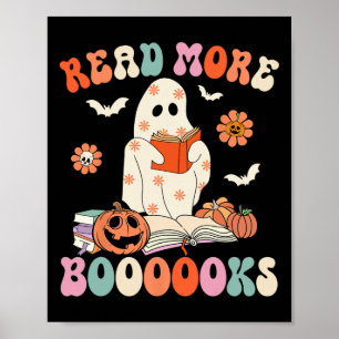 Groovy Read more Bücher Niedlich Ghost Boo Funny H Poster