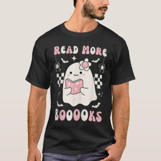 Groovy Read more Bücher Niedlich Ghost Boo Funny H T-Shirt