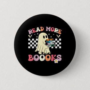Groovy Read more Bücher Niedlich Ghost Boo Funny K Button