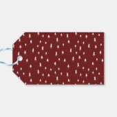 Groovy Red & Gold Frohe Weihnachten Geschenkanhänger (Rückseite Horizontal)