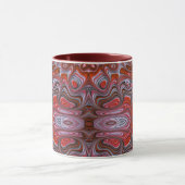 Groovy Red Marbled Fraktal Art Tasse (Zentrum)