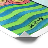 Groovy Redhead Ginger Girl Poster (Ecke)