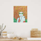 Groovy Redhead Ginger Girl Poster (Küche)