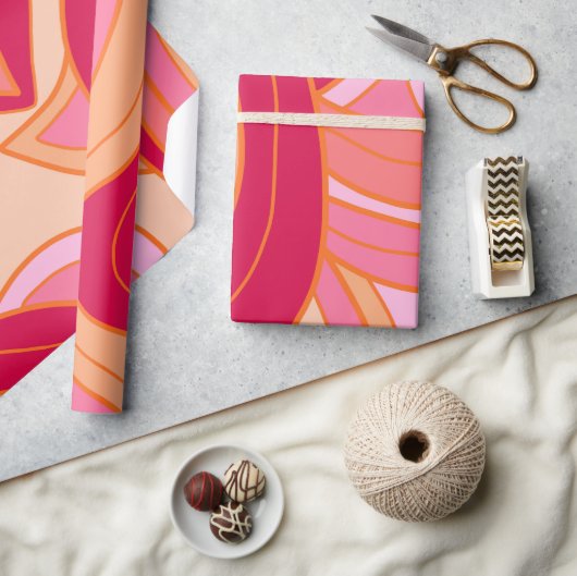 Groovy Reds Geschenkpapier (Kunsthandwerk)