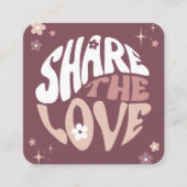 Groovy Refer a Friend Trendy Retro Beauty Salon Empfehlungskarte (Vorderseite)