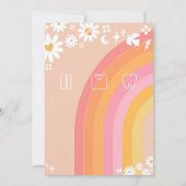 Groovy Regenbogen 5. Geburtstagseinladung Einladung (Rückseite)