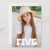 Groovy Regenbogen 5 ist ein vibe 60er Retro-Disy-F Einladung (Vorderseite)