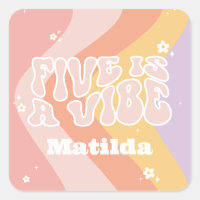 Groovy Regenbogen 5 ist eine vibe 60er Jahre Retro