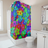 Groovy Regenbogen-Blumen Duschvorhang (Beispiel)
