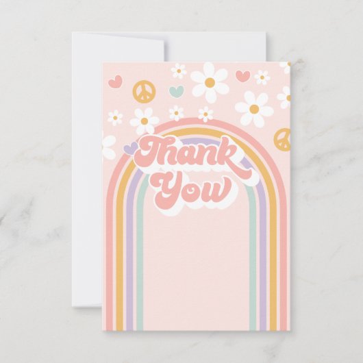 Groovy Regenbogen Danke (Vorderseite)