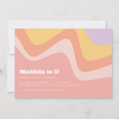 Groovy Regenbogen Five ist ein vibe 60er Jahre dai Einladung (Rückseite)