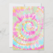 Groovy Regenbogen gefärbte Krawatte 10. Kindergebu Einladung (Rückseite)