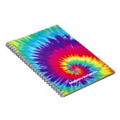 Groovy Regenbogen-gefärbte KrawatteHippie Notizblock (Rechte Seite)