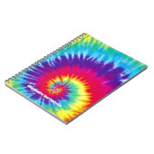 Groovy Regenbogen-gefärbte KrawatteHippie Notizblock (Linke Seite)