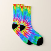 Groovy Regenbogen-Spirale-gefärbte Krawatte Socken (Paar)