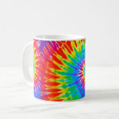 Groovy Regenbogen-Spirale-Krawatten-Tasse Kaffeetasse (Vorderseite Links)