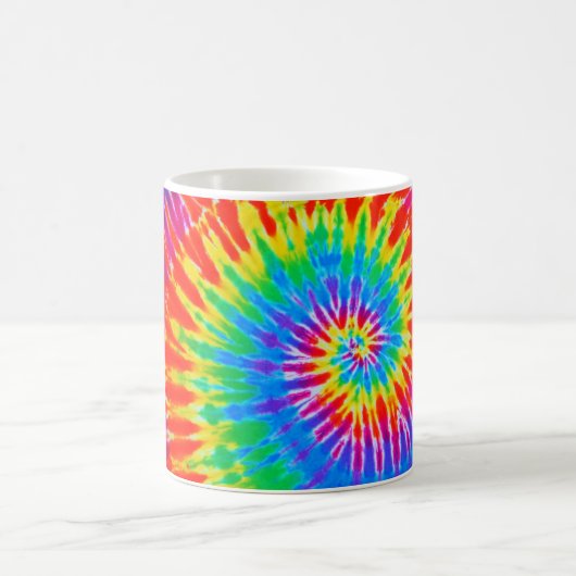 Groovy Regenbogen-Spirale-Krawatten-Tasse Kaffeetasse (Mittel)