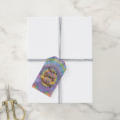 Groovy Regenbogen-Tie-Dye Geschenkanhänger (Mit Garn)