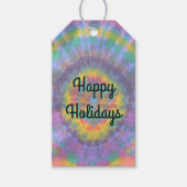 Groovy Regenbogen-Tie-Dye Geschenkanhänger (Vorderseite)