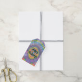 Groovy Regenbogen-Tie-Dye Geschenkanhänger (Mit Garn)