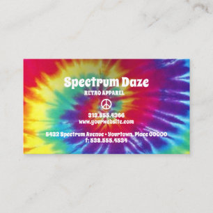 Groovy Regenbogen-Tie-Dye-Hippie Visitenkarte