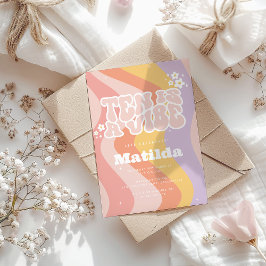 Groovy Regenbogen zehn ist eine vibe 60er Jahre Re Einladung