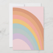 Groovy Regenbogen zum ersten Geburtstag Einladung (Rückseite)