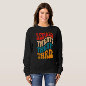 Groovy Remüde 223 Retro Retiremen Sweatshirt (Vorne ganz)