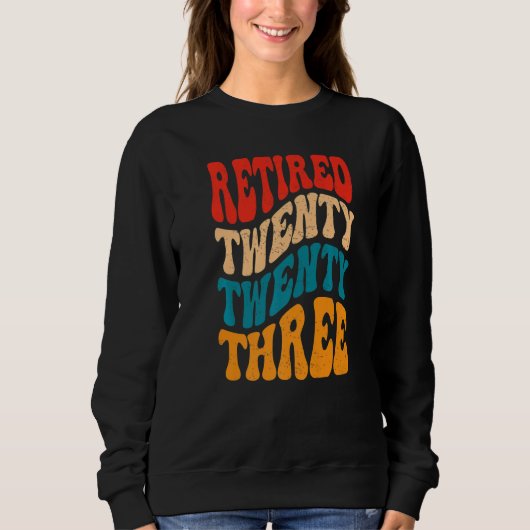 Groovy Remüde 223 Retro Retiremen Sweatshirt (Vorderseite)
