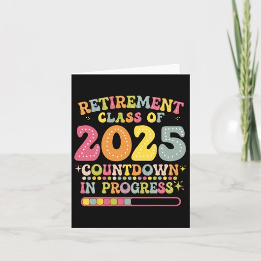 Groovy Retirement CL of 2025 Teacher Countdown Loa Karte (Vorderseite)