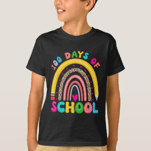 Groovy Retro100 Days of School Rainbow 100 day O T-Shirt